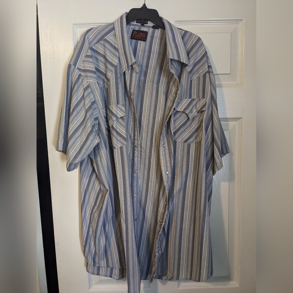 Vintage Plains Western Wear pearl snap shirt